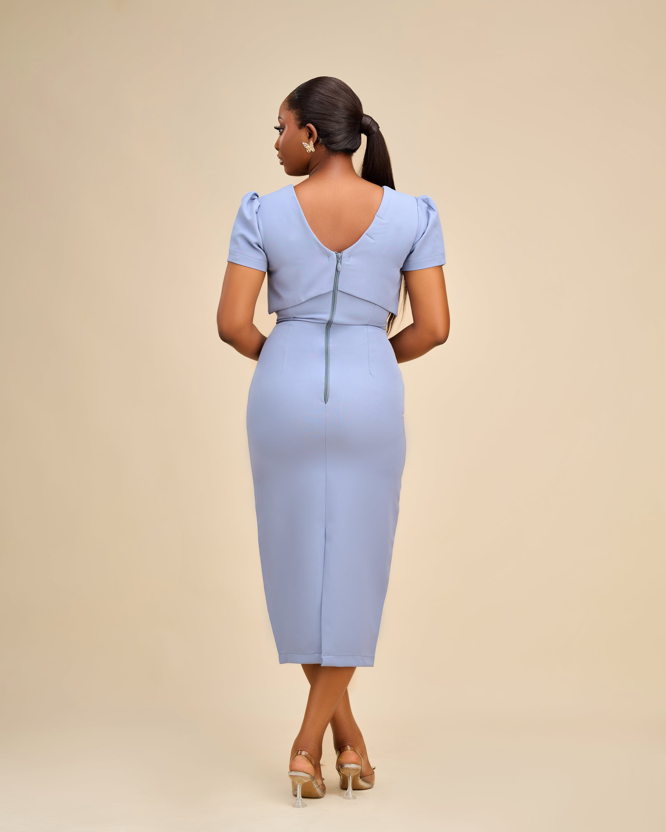 KAMALA DRESS- POWDER BLUE