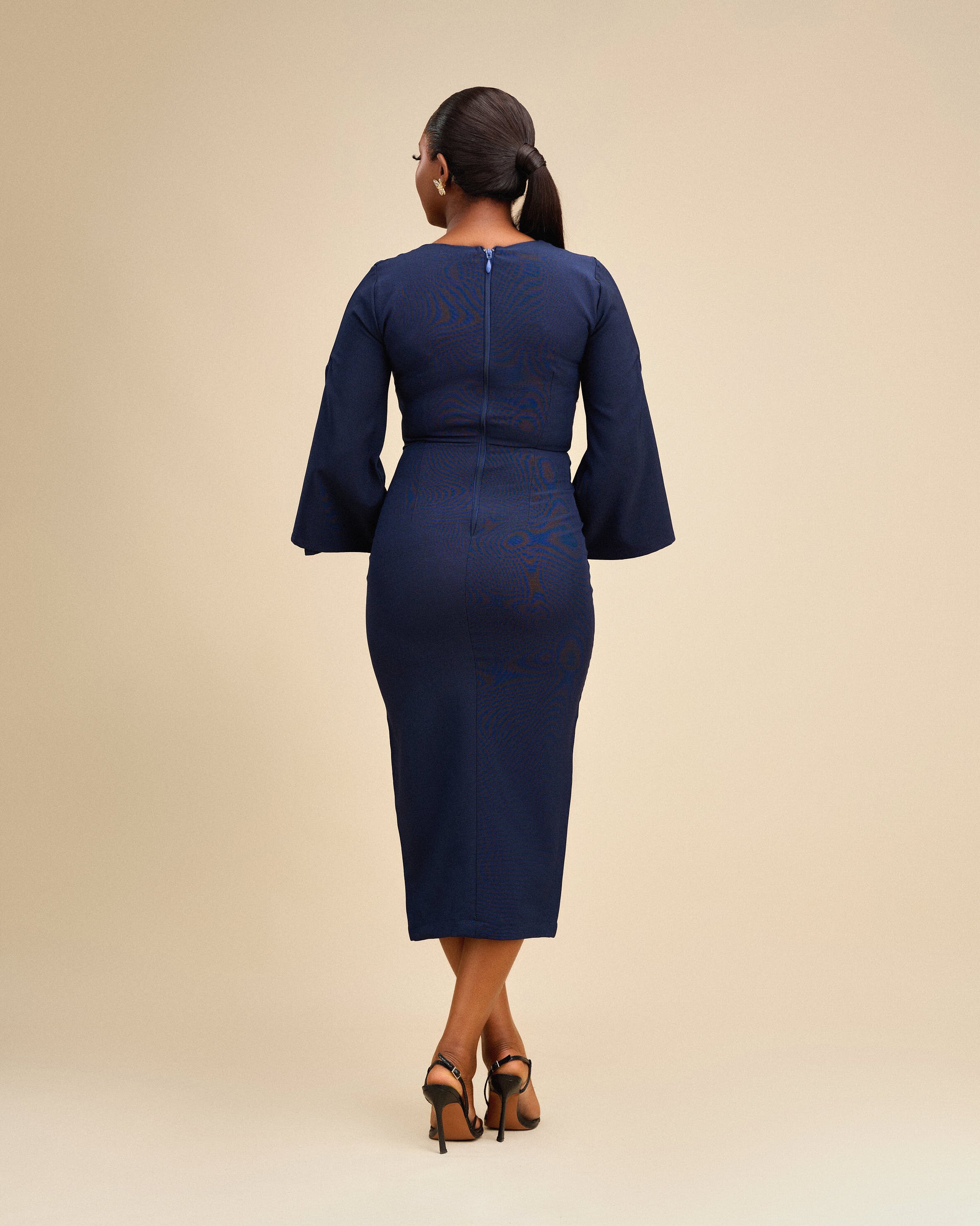 SIMISOLA DRESS- NAVY BLUE